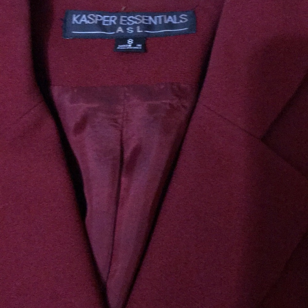 Kasper Essentials Deep Red Long Blazer - image 2